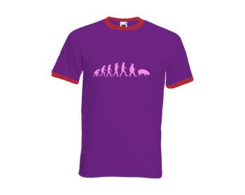 Pánské tričko s kontrastními lemy Evolution Pig