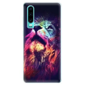 Odolné silikonové pouzdro iSaprio - Lion in Colors - Huawei P30