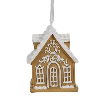 Závěsná vánoční ozdoba perníková chaloupka Gingerbread House - 6*4*7 cm 6PR4213