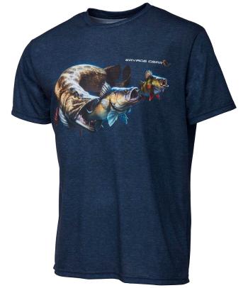 Savage gear tričko cannibal tee blue - xl