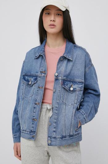 Džínová bunda Levi's dámská, přechodná, oversize, A1743.0004-MedIndigoW