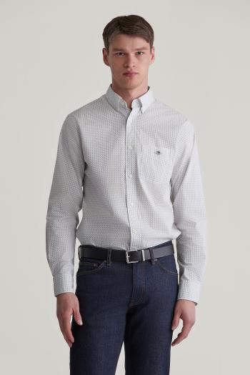 KOŠILE GANT REG MICRO PRINT SHIRT EGGSHELL