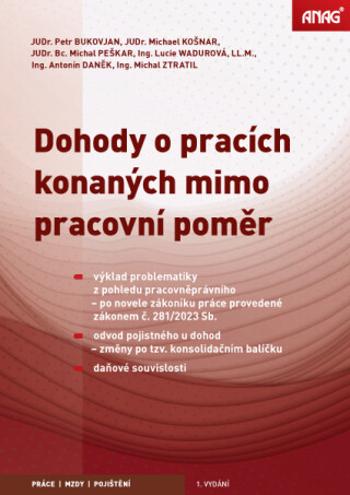 Dohody o pracích konaných mimo pracovní poměr 2024/2025 - Petr Bukovjan, Ing. Antonín Daněk, Ing. Michal Ztratil, Michael Košnar, PEŠKAR Michal JUDr. 