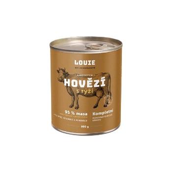 LOUIE HOVĚZÍ S RÝŽÍ 800 G Psí konzerva, hnědá, velikost