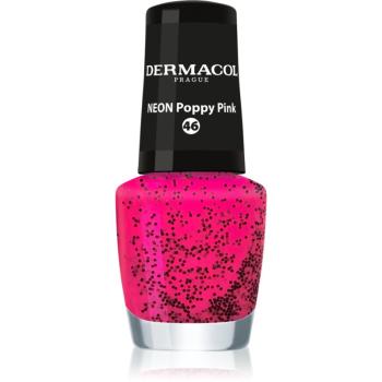 Dermacol Neon neonový lak na nehty odstín 46 Poppy Pink 5 ml