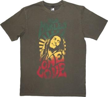 Bob Marley Tričko One Love Gradient Stone Wash Unisex Green L