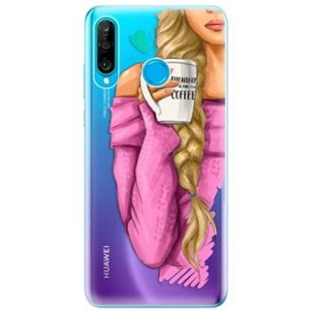 iSaprio My Coffe and Blond Girl pro Huawei P30 Lite (coffblon-TPU-HonP30lite)