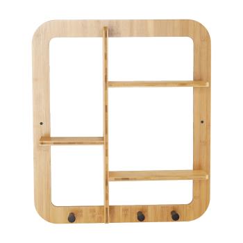 Raft de perete Artid 2, bambus, 52 x 10 x 59,5 cm