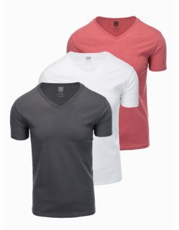 Sada bavlněných triček V-NECK 3-pack V14 Z29 mix 