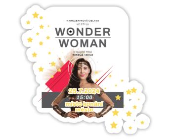 Personal Personalizované pozvánky 6 ks - Wonder Woman