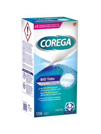 Corega Bio Antibakteriální tablety 136 ks