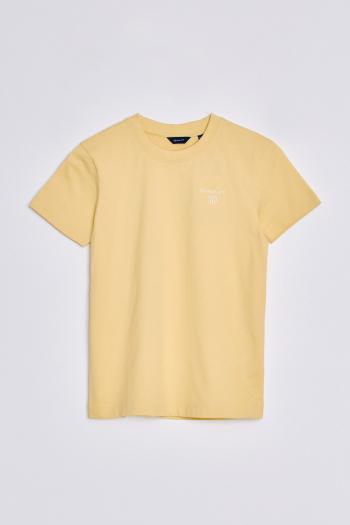 TRIČKO GANT D2. CONTRAST SHIELD T-SHIRT MELLOW YELLOW