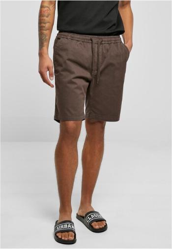 Urban Classics Stretch Twill Joggshorts brown - S