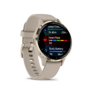 Garmin Venu® 3S Cream Gold / French Gray, Silicone Band 010-02785-02