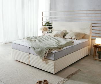 Boxspring postel Dream-Well 160x200 cm plyšový manšestr