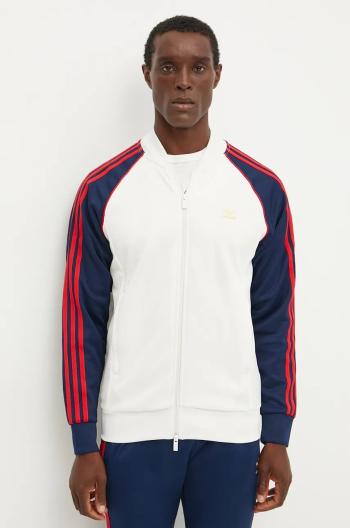 Mikina adidas Originals Adicolor pánská, bílá barva, vzorovaná, IY9859