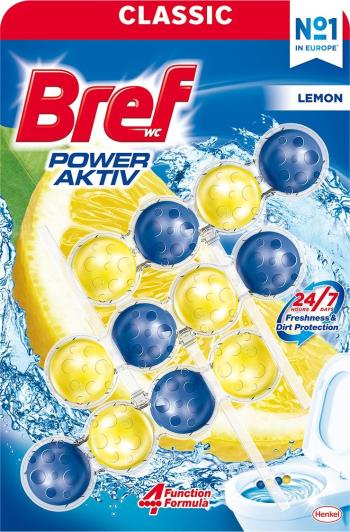 WC golyó BREF Power Aktiv Lemon WC blokk 3 x 50 g