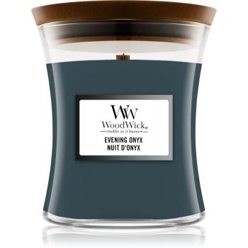 Woodwick Evening Onyx vonná svíčka s dřevěným knotem 275 g