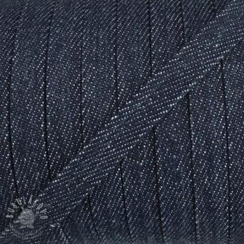 Bavlnená šnůra plochá 10 mm Denim navy