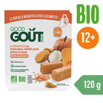 GOOD GOUT BIO BLW Tyčinky z červené čočky a dýně (120 g)