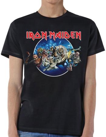 Iron Maiden Tričko Wasted Years Circle Unisex Black L