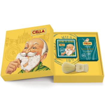 Cella Milano Organic mydlo na holenie 150 ml + voda po holení 100 ml + štetka na holenie sada