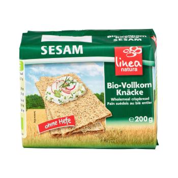 Knäckebrot celozrnný sezamový 200 g BIO   LINEA NATURA