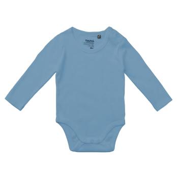 Neutral Dětské body s dlouhým rukávem z organické Fairtrade bavlny - Dusty indigo | 86