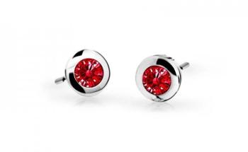 Cutie Jewellery Dětské náušnice z bílého zlata C1537-30-X-2 červená