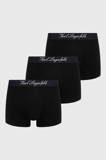 Boxerky Karl Lagerfeld 3-pack pánské, černá barva