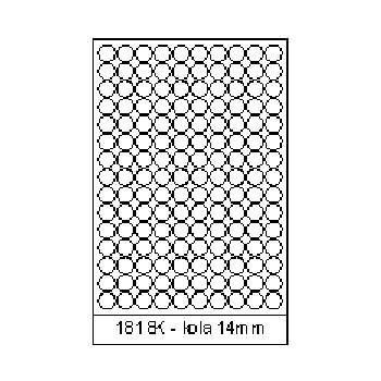 Samolepicí etikety 18 x 18 mm, 150 etiket, A4, 100 listů