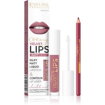 Eveline Cosmetics OH! my LIPS Velvet sada na rty 13 Brownie Biscotti 1 ks