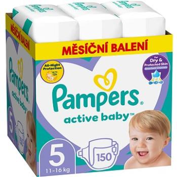 PAMPERS Active Baby vel. 5 (150 ks) (8001090910981)