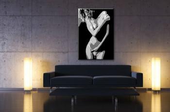 Ručně malovaný POP ART obraz NUDE WOMAN 70x100 cm