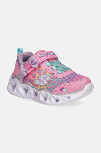 Dětské sneakers boty Skechers HEART LIGHTS růžová barva, 302088N