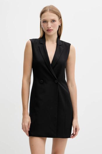 Šaty Armani Exchange čierna farba, mini, rovný strih, XW001414 AF10855