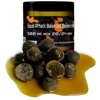 Mastodont Baits Balanced Boilie in dip Squid Attack 20/24mm 500ml (8594187922931)