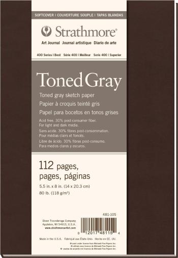 Strathmore Serie 400 Toned Gray Softcover Book Skicář 20 x 14 cm 118 g