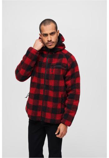 Brandit Teddyfleece Worker Jacket red/black - L