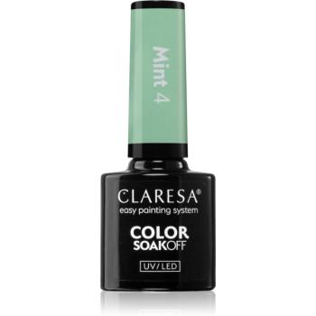 Claresa SoakOff UV/LED Color Mint gelový lak na nehty odstín 4 5 g