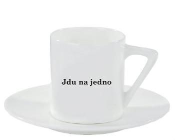 Espresso hrnek s podšálkem 100ml Jdu na jedno