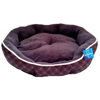 Petproducts Pelech kostkovaný hnědý 57 × 52 cm (8594202650092)