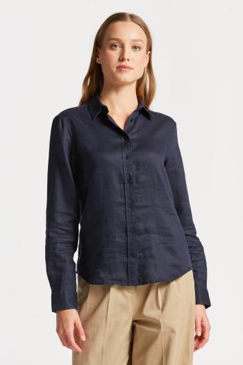 KOŠILE GANT REG LINEN CHAMBRAY SHIRT EVENING BLUE