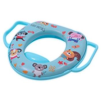 Měkký adaptér na WC s držadly Lorelli SOFT ANIMALS BLUE (10130680003)