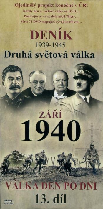 Deník 2. světové války (13. díl) - září 1940 (DVD) (papírový obal)