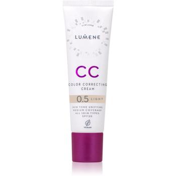 Lumene Color Correcting CC krém pro jednotný tón pleti SPF 20 odstín 0.5 Light 30 ml