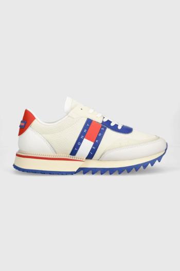 Sneakers boty Tommy Jeans TJM RUNNER TRANSLUCENT béžová barva, EM0EM01219