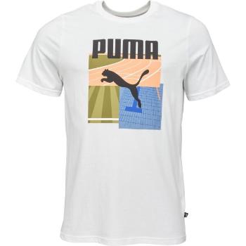 Puma GRAPHIC SUMMER SPORTS TEE Pánské triko, bílá, velikost