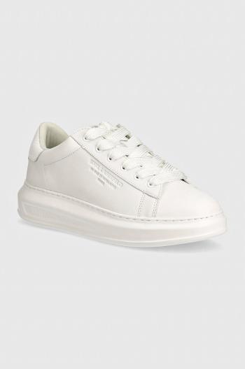 Kožené sneakers boty Karl Lagerfeld KAPRI MENS bílá barva, KL52584