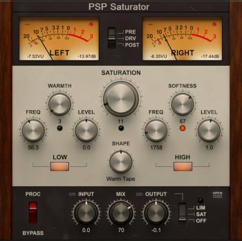 PSP AUDIOWARE Saturator (Digitální produkt)